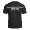 T-shirt Imprimé Sécurité Bande Grise Sécu-One A10 Noir