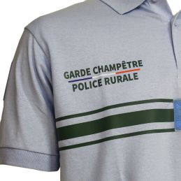 Polo Garde Champêtre / Police Rurale DryBlend Bleu Ciel