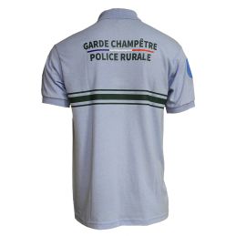 Polo Garde Champêtre / Police Rurale DryBlend Bleu Ciel