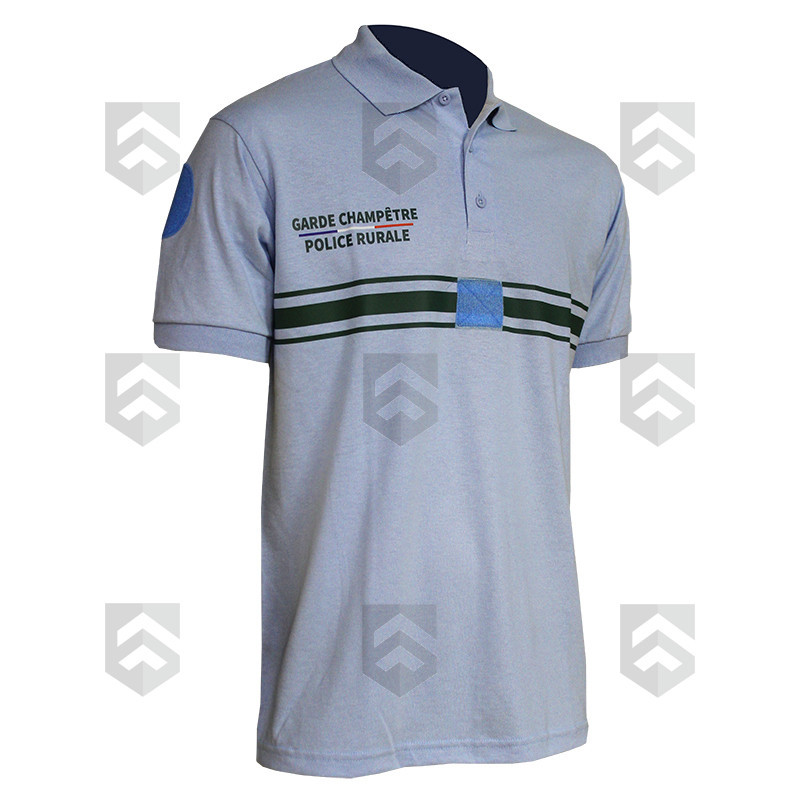 Polo Garde Champêtre / Police Rurale DryBlend Bleu Ciel