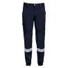 Pantalon Sécurité Incendie Action Mat Bleu Marine avec Bandes Réfléchissantes 