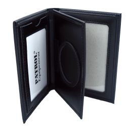 Porte-carte cuir 3 volets format CB Police + Médaille