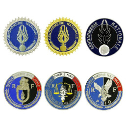 Porte-carte cuir 3 volets format CB et Navigo Gendarmerie + Médaille