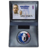 Porte-carte cuir 3 volets format CB et Navigo Gendarmerie + Médaille