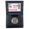 Porte-carte cuir 3 volets format CB Police + Médaille 