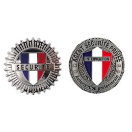 Porte-carte cuir 2 volets Sécurité format CB et Navigo + Médaille