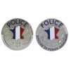 Porte-carte cuir 3 volets format CB et Navigo Police + Médaille