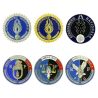 Porte-carte cuir 2 volets format CB et poche Billets Gendarmerie + Médaille 