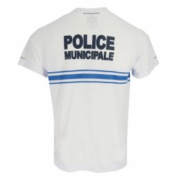 T-shirt Police Municipale Airflow DMB Blanc