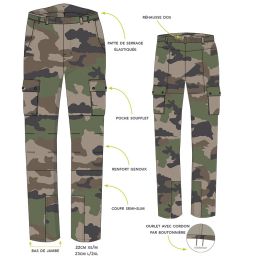 Pantalon de combat F3 Léger Ripstop GP Tactique Cam C.E
