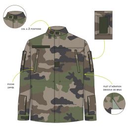 Veste de combat F3 Lourde Ripstop GP Tactique Cam C.E