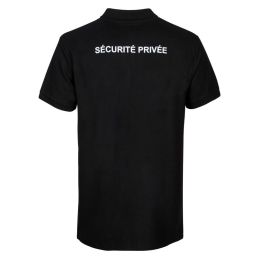 Polo Imprimé Sécurité Petite Fenêtre Cityguard Noir