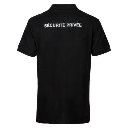 Polo Imprimé Sécurité Grande Fenêtre Cityguard Noir