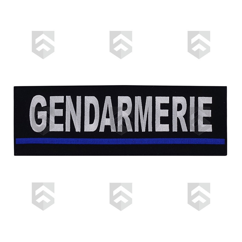 Bande brodée Gendarmerie 10 x 30 cm Liseré Organisation Groupes
