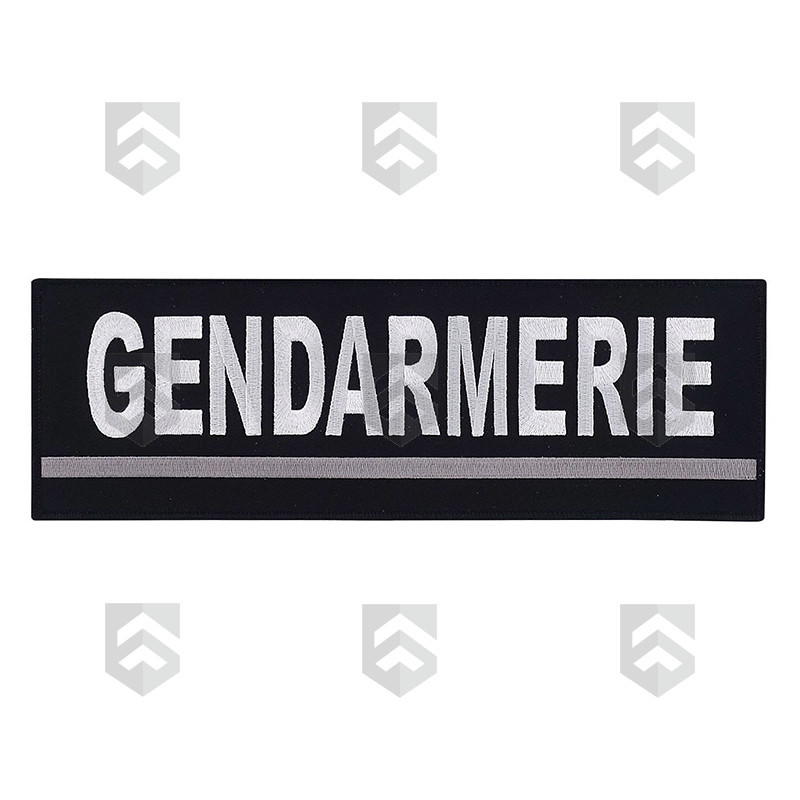 Bande brodée Gendarmerie 10 x 30 cm Liseré Organisation Groupes