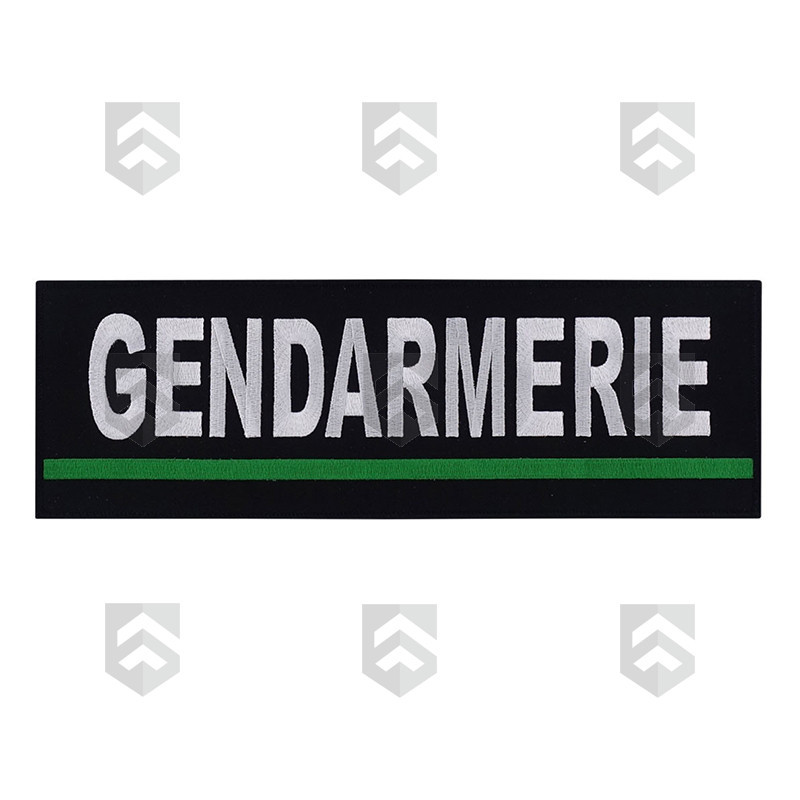 Bande brodée Gendarmerie 10 x 30 cm Liseré Organisation Groupes