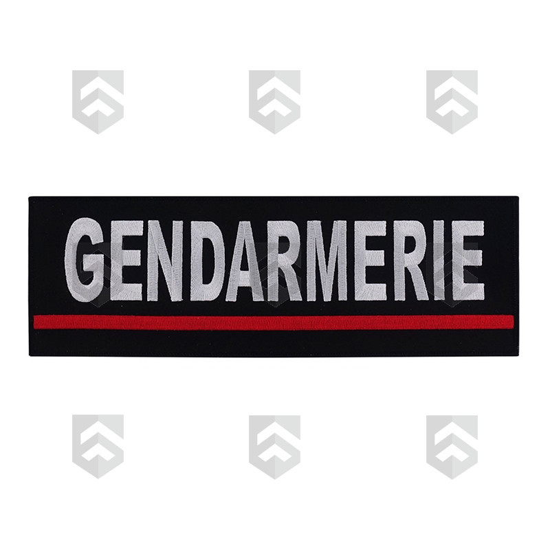 Bande brodée Gendarmerie 10 x 30 cm Liseré Organisation Groupes