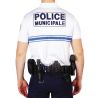 Polo Police Municipale Respirant Col Zippé GK Pro Blanc