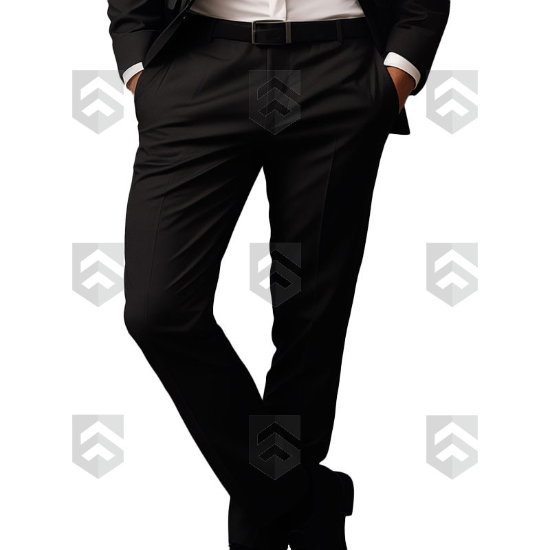 Pantalon de Costume Coupe Ajustée Noir Patrol