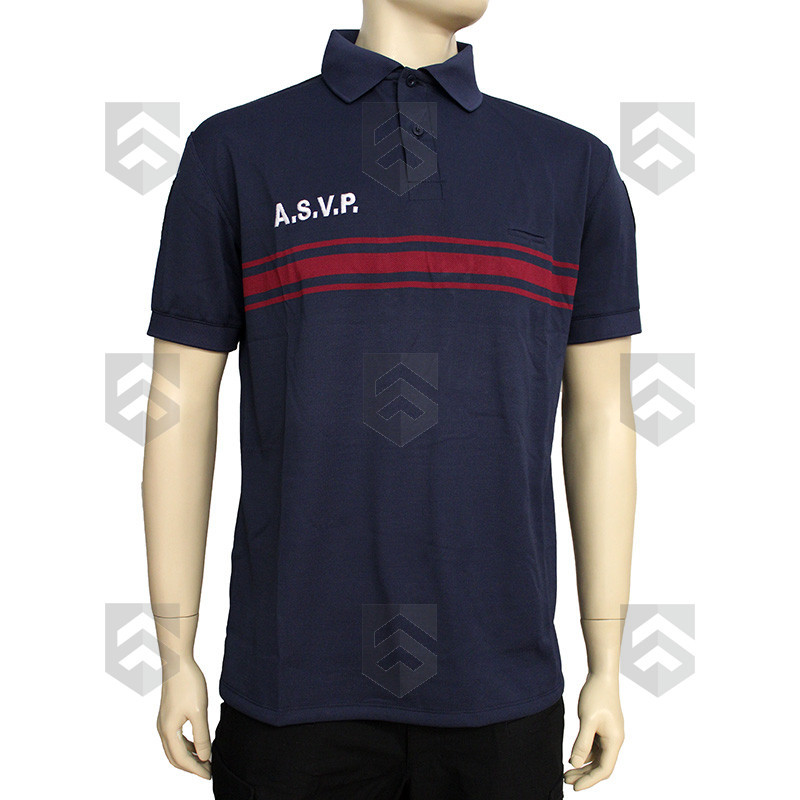 Polo ASVP Respirant MC EK Bleu Marine