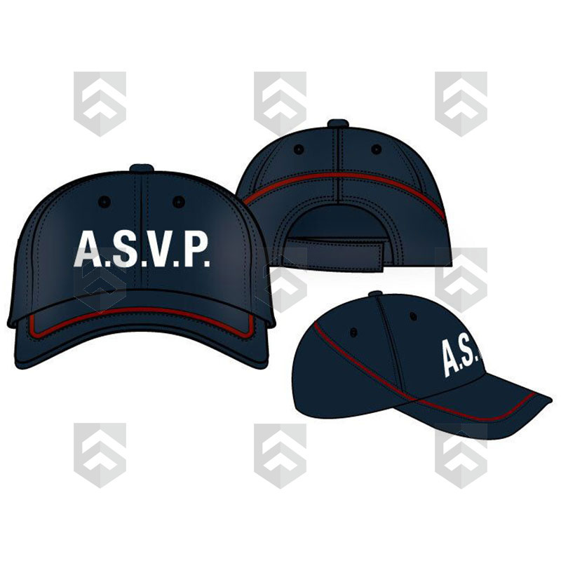 Casquette brodée ASVP Baseball Equipol avec liseré bordeaux