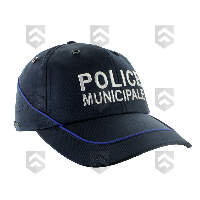 Casquette brodée POLICE MUNICIPALE Baseball Equipol avec liseré gitane