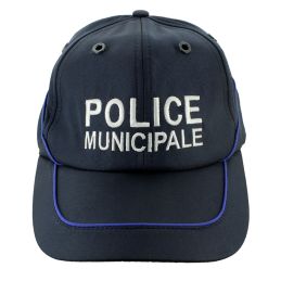 Casquette brodée POLICE MUNICIPALE Baseball Equipol avec liseré gitane