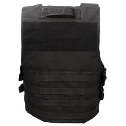 Gilet Pare-Balles Tactique Zip Patrol noire avec Plaque Trauma
