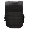 Gilet Pare-Balles Tactique Zip Patrol noire avec Plaque Trauma