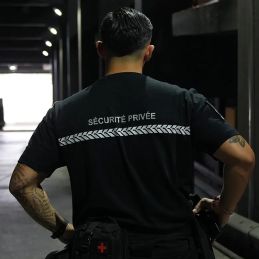 T-shirt Imprimé Sécurité Bande Grise GK Safetek Noir