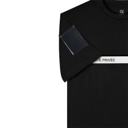 T-shirt Imprimé Sécurité Bande Grise GK Safetek Noir