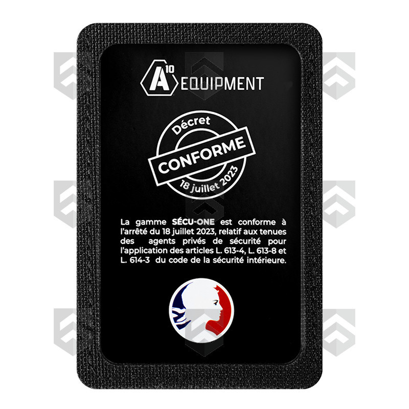 Porte-carte velcro SÉCU-ONE noir