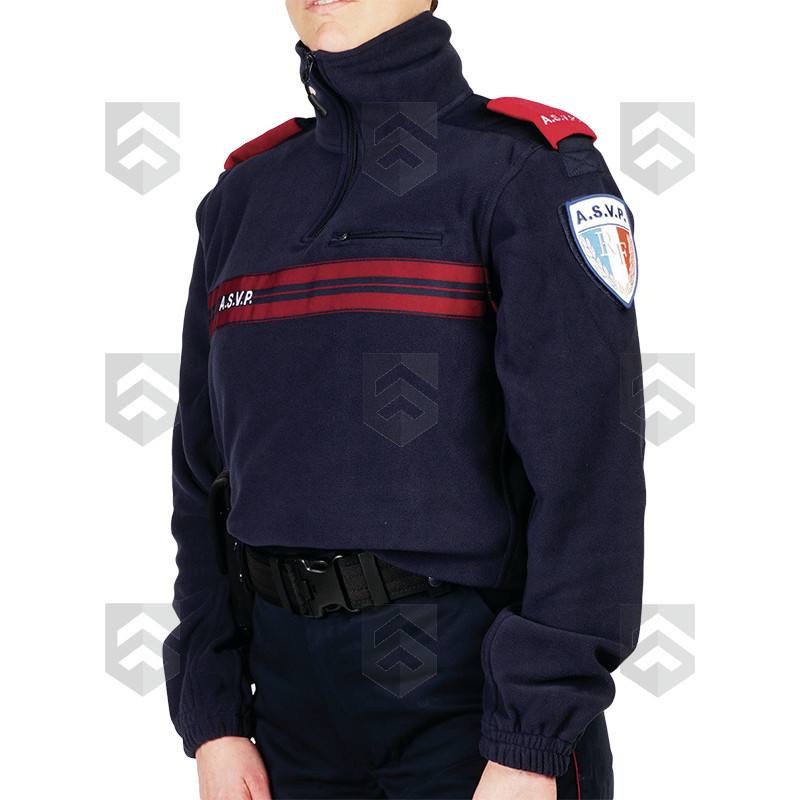 Pull polaire ASVP 3 Bandes Bordeaux GK Pro