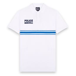 Polo Police Municipale GK Pro Blanc