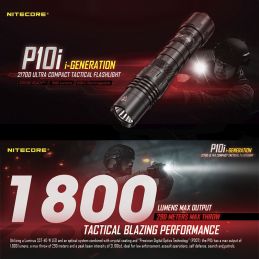 Lampe tactique P10i Nitecore Precise Series 1800 Lumens