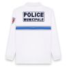 Polo Police Municipale Respirant ML Col Zippé GK Pro Blanc