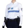 Polo Police Municipale Respirant ML Col Zippé GK Pro Blanc
