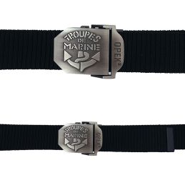 Ceinture Militaire Boucle Gravée Troupes de Marine