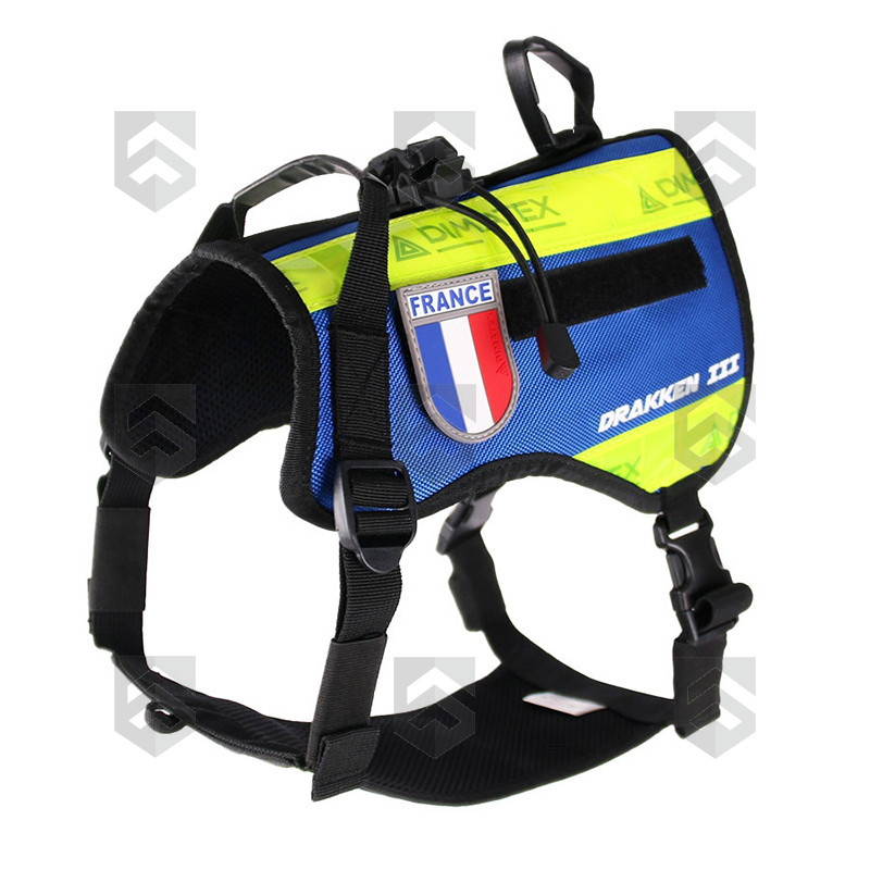 Harnais pour Chien de recherche et de sauvetage DRAKKEN 3 Dimatex Bleu