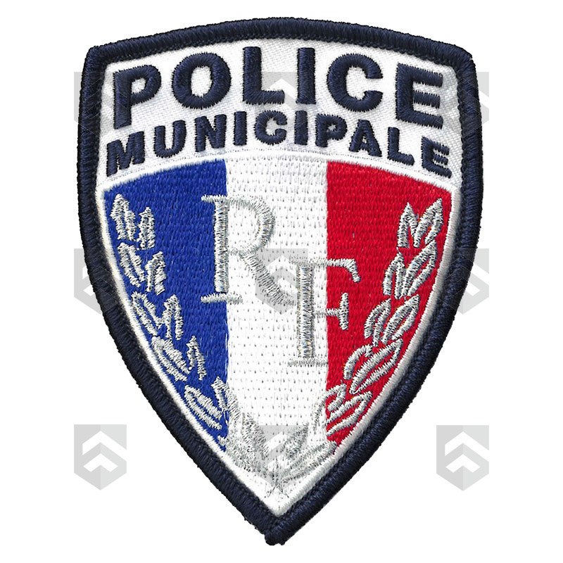 Ecusson Police Municipale RF brodé Equipol Grand Modèle