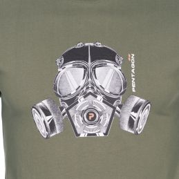 T-shirt MC Pentagon Gas Mask Kaki