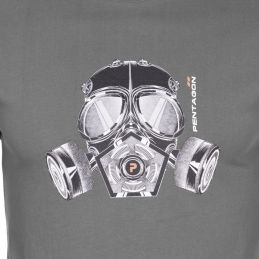T-shirt MC Pentagon Gas Mask Wolf Grey
