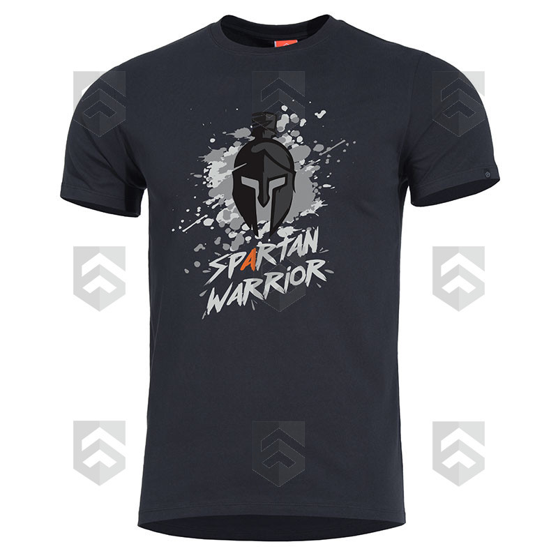 T-shirt MC Pentagon Spartan Warrior Noir