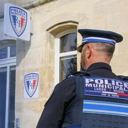 Panneau Alupanel Ecusson Police Municipale pour l'extérieur