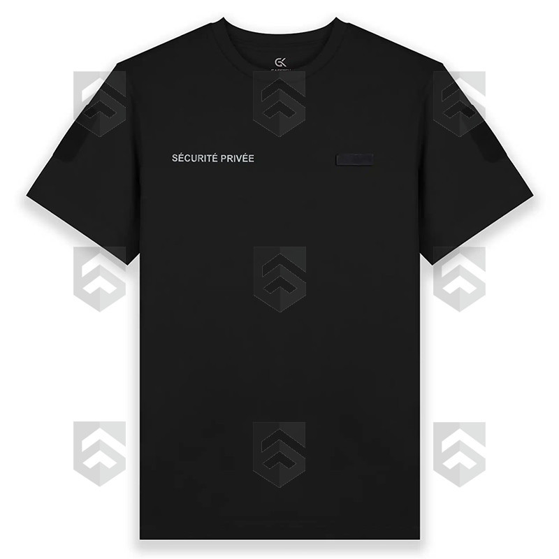 T-shirt Imprimé Sécurité Privée GK Safetek Noir