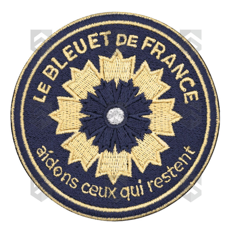 Ecusson Bleuet de France brodé Service Commissariat aux Armées