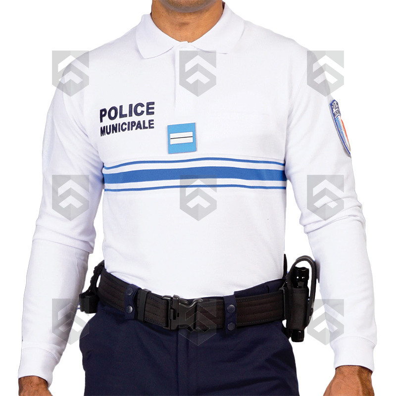 Polo Police Municipale GK Pro ML Blanc