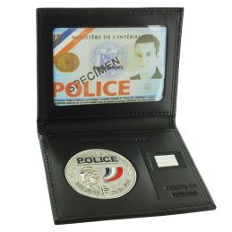 Porte-carte mini cuir 2 volets format CB + Supports Médaille et mini Galon GK Pro