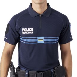 Polo Police Municipale Airflow DMB Bleu Marine