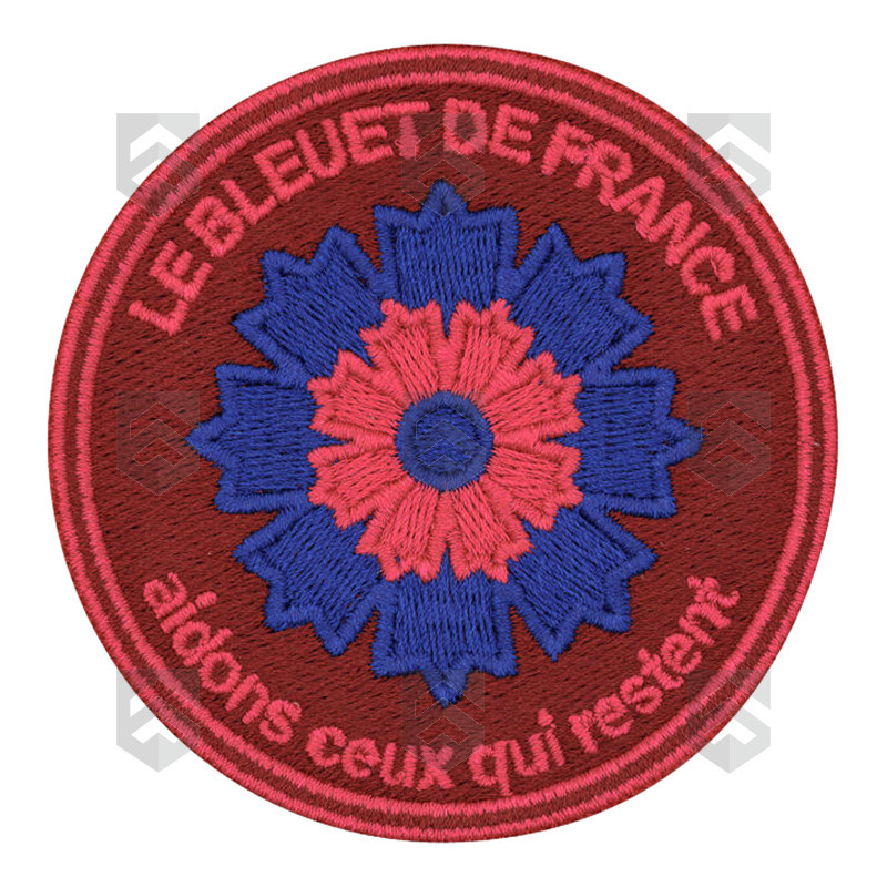 Ecusson Bleuet de France brodé Service de Santé des Armées